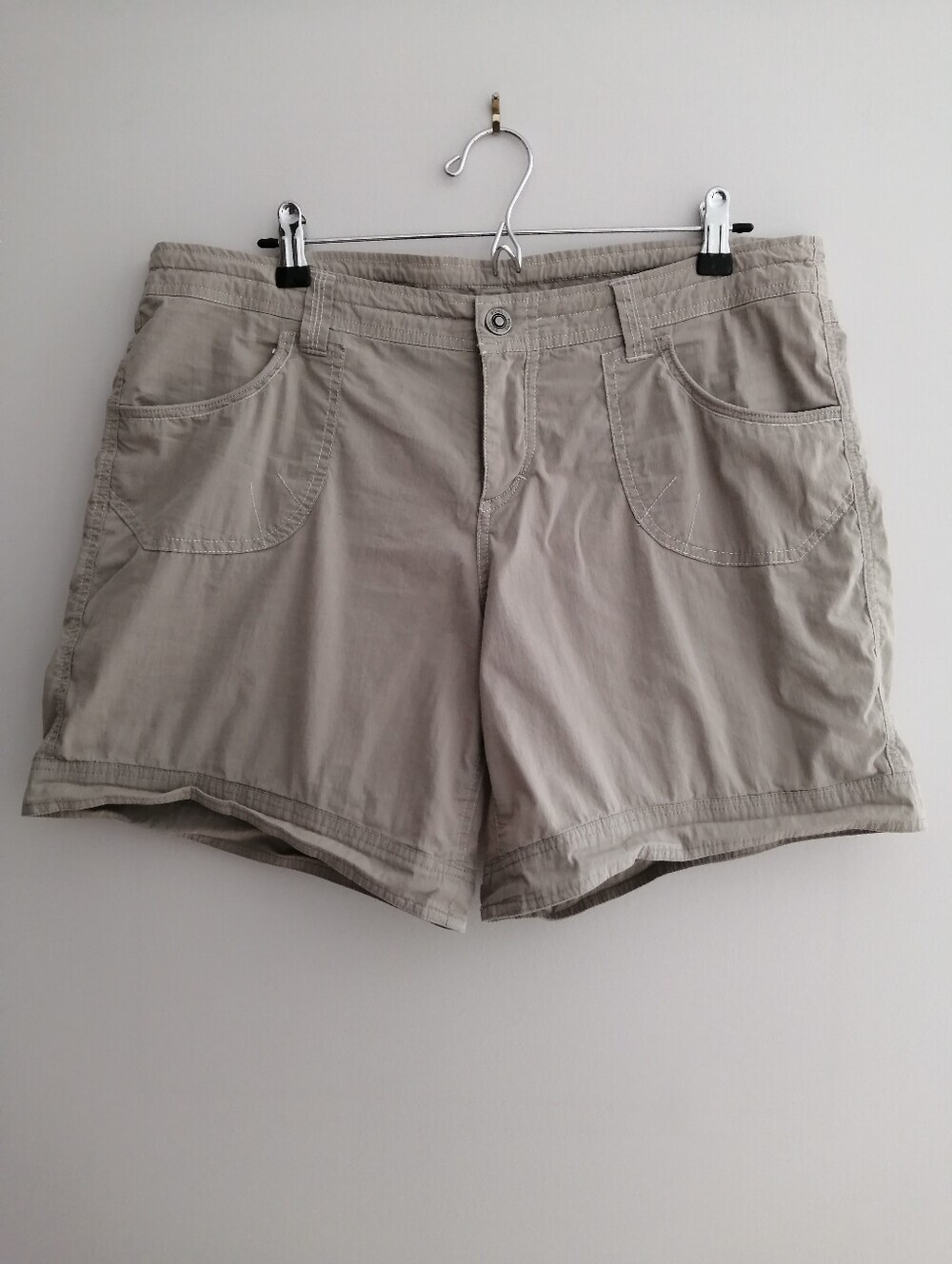 Kuhl Tan Beige Hiking Shorts Plus Size 14 Gorpcore Trail Outdoor - Picture 1 of 15